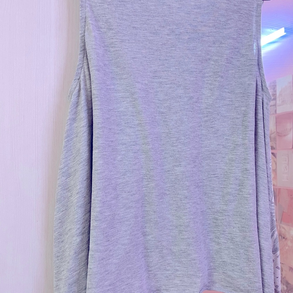 Grey A line Tank Top by H&M in cotton Lycra blend, a must have unique piece - Picture 2 of 6